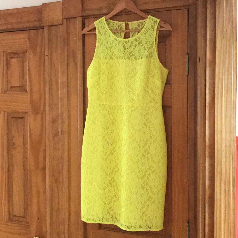 Yellow j crew dress